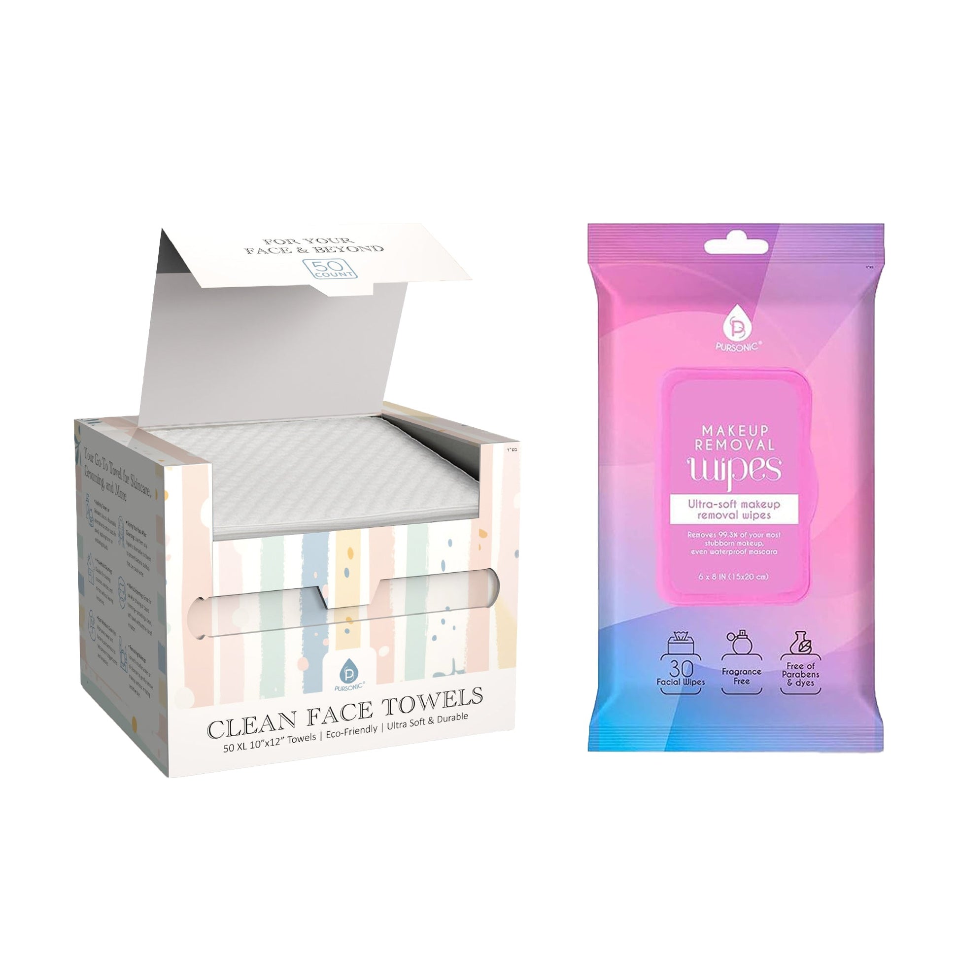 Facial Cleansing Kit-Makeup Removal Wipes y Facial Towels
