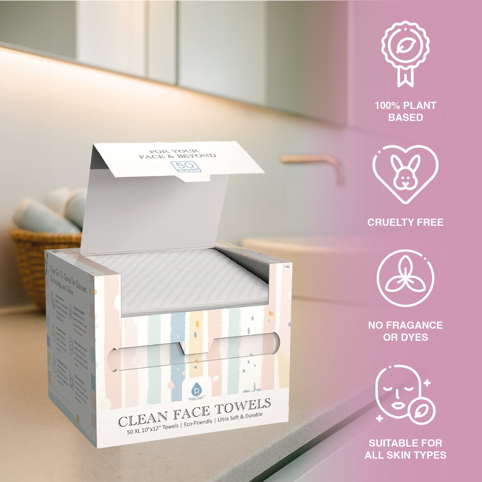 Facial Cleansing Kit-Makeup Removal Wipes y Facial Towels